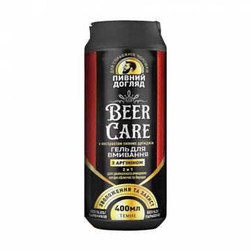 Мужской гель для умывания 2 в 1 Beer Care Увлажнение и защита, с аргинином, 400 мл Мужской гель для умывания 2 в 1 Beer Care Увлажнение и защита, с аргинином, 400 мл