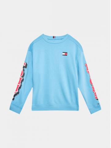 Tommy Hilfiger Світшот Fun Logo KB0KB08184 D Голубий Relaxed Fit Tommy Hilfiger Світшот Fun Logo KB0KB08184 D Голубий Relaxed Fit