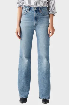 Женские голубые джинсы Ribcage Bell Голубой 27-34 Levi’s® A7503;0020