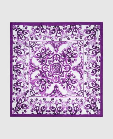 Платок из шелка в принт Майолика