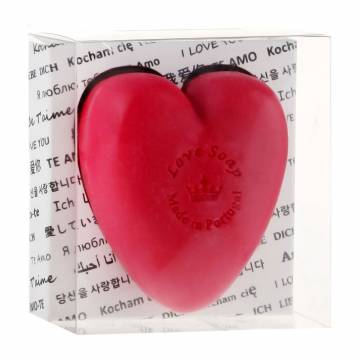 Натуральное мыло Essencias De Portugal Love Soap Transparent Box Сердце, в подарочной коробке, 150 г Натуральное мыло Essencias De Portugal Love Soap Transparent Box Сердце, в подарочной коробке, 150 г