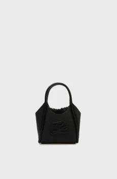 Женская черная кожаная сумка MINI TOTE Черный ONESIZE Karl Lagerfeld B2W30053