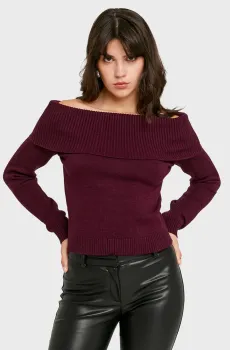 Женский бордовый джемпер Бордовый L Tally Weijl SPUVISAMBA