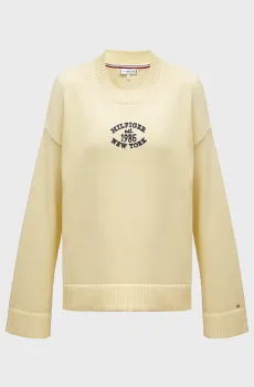 Женский желтый джемпер VARSITY GRAPHIC C-NECK SWT Желтый S Tommy Hilfiger WW0WW42163
