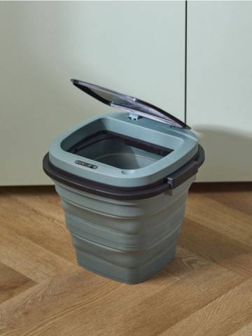 Безконтактний смітник - блідо-бірюзовий