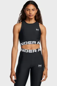 Женский черный топ HeatGear Rib Tank Черный M Under Armour 1388694-001