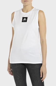 Женская белая майка Белый S Replay W3086 .000.20994