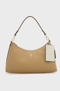 Женская бежевая сумка ICON SHOULDER Бежевый ONESIZE Tommy Hilfiger AW0AW18720