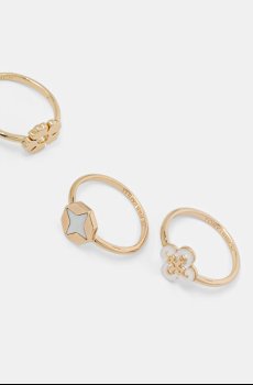 Кольца Tory Burch Clover 3 шт