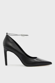 Женские черные кожаные лодочки STILETTO Черный 38 Calvin Klein HW0HW02718