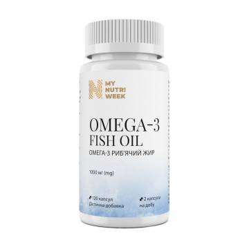 Омега-3 рыбий жир My Nutri Week Omega-3 Fish Oil, 1000 мг, 120 капсул