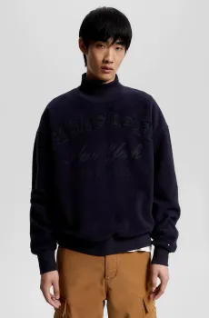Мужской темно-синий свитшот MONOTYPE HIGH ARCH MOCK NECK Синий M Tommy Hilfiger MW0MW32675