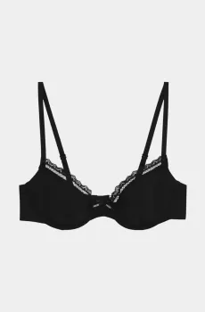 Женский черный бюстгальтер Черный 75B HUGO 10106