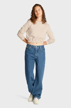 Женский бежевый свитшот CK APPLIQUE CREWNECK Бежевый M Calvin Klein Jeans J20J225363