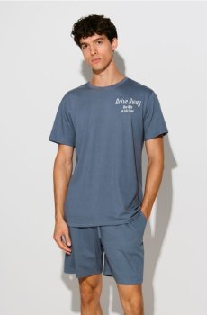 Двокомплектна бавовняна піжама - різнобарвний