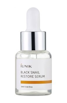 Регенерирующая сыворотка для лица IUNIK Black Snail Restore Serum с экстрактом муцина черной улитки, 15 мл