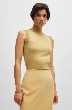 Женский бежевый шелковый жилет Бежевый XS BOSS 50514200;754