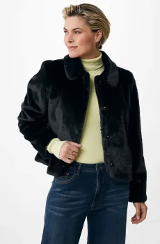 Женская черная шуба Черный M Mexx MF006802843W