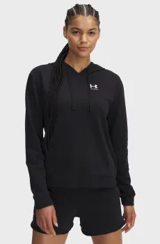 Женское черное худи UA Rival Terry Hoodie Черный XL Under Armour 6005511-001