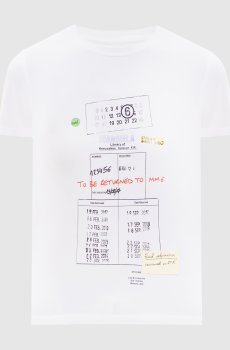 Белая футболка с принтом