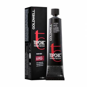 Стойкая профессиональная краска для волос Goldwell Topchic Permanent Hair Color 6KG Dark Copper Gold, 60 мл Стойкая профессиональная краска для волос Goldwell Topchic Permanent Hair Color 6KG Dark Copper Gold, 60 мл