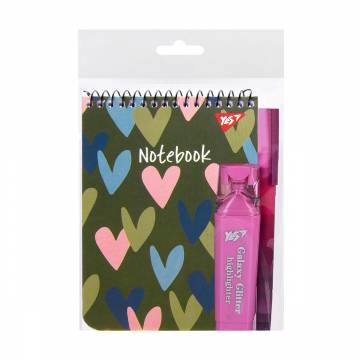 Набор канцелярии 1 YES Hearts (блокнот, 1 шт + маркер, 1 шт + ручка, 1 шт) (450154) Набор канцелярии 1 YES Hearts (блокнот, 1 шт + маркер, 1 шт + ручка, 1 шт) (450154)