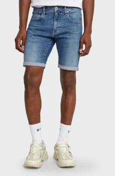 Мужские голубые джинсовые шорты 3301 Slim Голубой 29 G-Star RAW D10481,D634