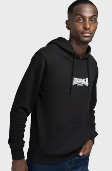 Мужское черное худи Черный XL Lonsdale 117026