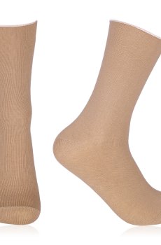 Носки женские AmiGA высокие, антистресс, бежевые, размер 23-25