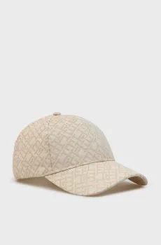 Женская бежевая кепка с узором MONOGRAM Бежевый ONESIZE Tommy Hilfiger AW0AW18058