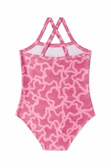 Детский слитный купальник Tous цвет розовый