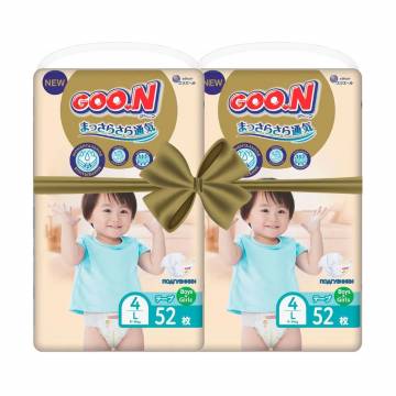 Подгузники Goo.N Premium Soft размер L (9-14 кг), 2*52 шт Подгузники Goo.N Premium Soft размер L (9-14 кг), 2*52 шт