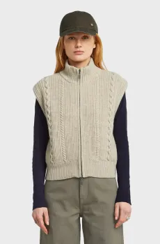 Женский бежевый шерстяной жилет Cable Бежевый S G-Star RAW D27728,D770