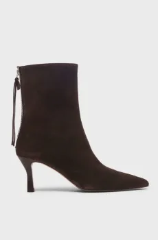 Женские темно-коричневые замшевые ботильоны Коричневый 36 MAJE MFACH00939_Dark brown
