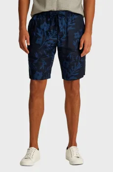 Мужские темно-синие льняные шорты с узором HARLEM PO LINEN PRINT SHORT Синий 34 Tommy Hilfiger MW0MW38847