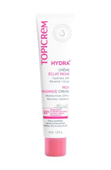 Насыщенный увлажняющий крем для лица Topicrem Hydra+ Rich Moisturizing Radiance Cream, 40 мл