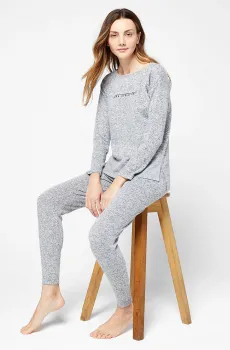 Женский серый лонгслив JOSY Серый S Etam 6509942