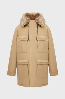 Мужская бежевая парка W-MILOW Бежевый 48 Diesel A15037 0TKAS