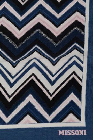 Шелковый платок на шею Missoni цвет синий узор Шелковый платок на шею Missoni цвет синий узор