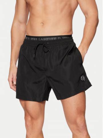 KARL LAGERFELD Шорти для плавання A1M46058 Чорний Regular Fit KARL LAGERFELD Шорти для плавання A1M46058 Чорний Regular Fit