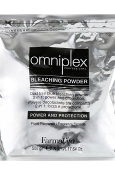 Уценка! Обесцвечивающий порошок 2 в 1 для волос FarmaVita Omniplex Bleaching Powder, Blue, 500 г