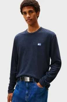 Мужской темно-синий лонгслив REG BADGE Синий L Tommy Jeans DM0DM22668