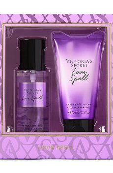 Подарочный парфюмированный набор женский Victorias Secret Love Spell (мист, 75 мл + лосьон, 75 мл)
