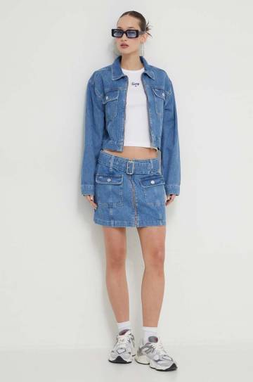 Джинсовая юбка Tommy Jeans mini прямая Джинсовая юбка Tommy Jeans mini прямая