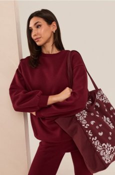Світшот oversize crewneck - буряковий