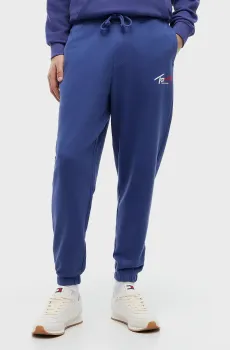 Мужские синие спортивные брюки REG SIGNATURE SWEATPANT Синий L Tommy Jeans DM0DM23903