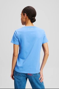 Хлопковая футболка Karl Lagerfeld ESSENTIAL