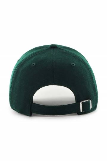 Кепка из смесовой шерсти 47 brand MLB Oakland Athletics цвет зелёный с аппликацией B-CHSMD18WIS-DG Кепка из смесовой шерсти 47 brand MLB Oakland Athletics цвет зелёный с аппликацией B-CHSMD18WIS-DG