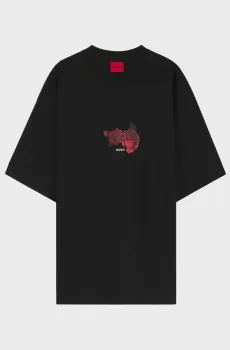 Мужская черная футболка Черный XXL HUGO 50564642;001