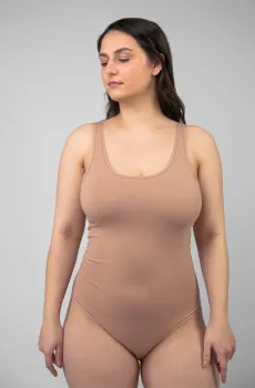 Женское бежевое боди Бежевый L brabrabra SLZ24615001